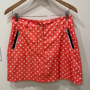 Daily Sports Golf-Tennis & More Orange Dot Skirt. Gorgeous! Like New-Size 4